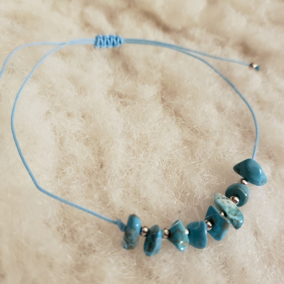 Turquoise & Silver Bead Bracelet too small for me - Picture 3 of 8
